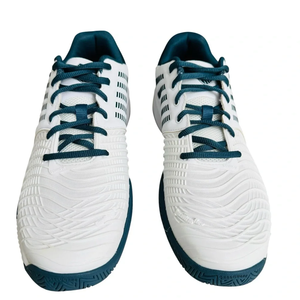 K-Swiss Men’s Tennis Court Shoes White Blue Size 10 US EU 43